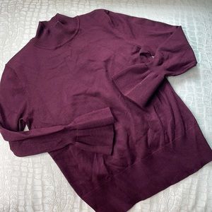 Investments Petites Maroon Turtle Neck